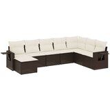 vidaXL 9-dijelni set vrtnih sofa s jastucima poliratan smeđi | shoptok.hr