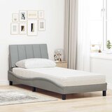  Krevet s madracem Hanko svjetlosivi 90x200cm tkanina | shoptok.hr
