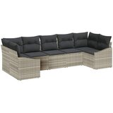  Set sofe 7 kom. Svjetlosiva poliratan 289 x 123,5 x 85 cm | shoptok.hr