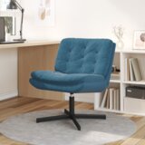 vidaXL Vrtilna sproščujoča stol z blazino Drugo Modra 63 x 75 x 76 cm Žamet Cene