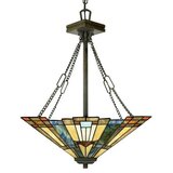 Elstead Lighting Elstead Inglenook Stropna svetilka s 3 lučmi, bronasta, Tiffany, E27, (22098237) | Shoptok.si