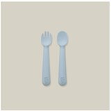 Interbaby silikonski set pribora za jelo Blue Grey | shoptok.hr