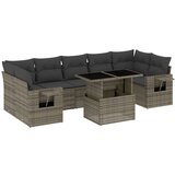 Maison Chic Seti vrtnega pohištva - Vrtna garnitura - Vrtni pohištvo set 8-delna z blazinami siv poli ratan, (21797836) | Shoptok.si