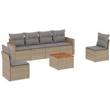  7-dijelni set vrtnih sofa s jastucima bež od poliratana | shoptok.hr