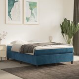 The Living Store Box spring postelja z vzmetnico temno modra 140x200 cm žamet - Box Spring Postelja, (21490315) Cene