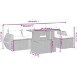 vidaXL 6-dijelni set vrtnih sofa s jastucima bež od poliratana | shoptok.hr