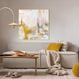 Malerifabrikken Tiskana/z ročno naslikanimi elementi slika z okvirjem/na platnu 102x102 cm New Age Yellow – | Shoptok.si