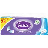 Violeta toaletni papir Pure & Strong bombaž, 3-slojni, 24/1 | Shoptok.si