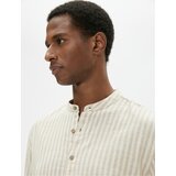 Koton Big Collar Shirt Buttoned Rollable Sleeve Detail Cotton Cene