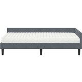  Kotni okvir postelje z matrico Drugo 2 pcs Siva Žamet, (5000123735) | Shoptok.si