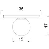  stropna svetiljka flat 1xE27/15W/230V ø 35 cm krem | Eponuda.com