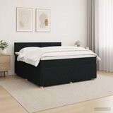  Boxspring krevet s madracem Crna 180 x 200 cm Tkanina Cijene