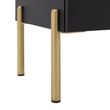 Modern Living Visoka Komoda Hong Kong, Barva Hrasta, Črna | Shoptok.si