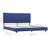 Posteljni okvir brez vzmetnice modra tkanina 150x200 cm, (21829661) | Shoptok.si