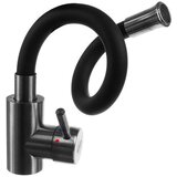 Ruhhy 26324 kuhinjska slavina s fleksibilnim izljevom 360°, perlator – crna/srebrna | shoptok.hr