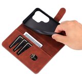 SUNSKY Eleganten ovitek etui iz umetnega usnja za Samsung S26 Ultra, Rjav | Shoptok.si
