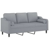  Trosjed s ukrasnim jastucima svjetlosivi 180 cm od tkanine | shoptok.hr