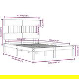  Posteljni okvir iz trdnega lesa 160x200 cm, (20903092) | Shoptok.si