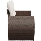  Vrtni dvosjed s jastucima smeđi od poliratana | shoptok.hr