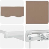  Povlačivi tende Sivosmeđa 450 × 350 cm Poliester i aluminij | shoptok.hr