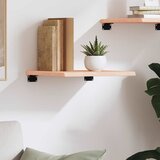  Zidna polica 40 x 40 x 2 cm od neobrađene masivne hrastovine | shoptok.hr
