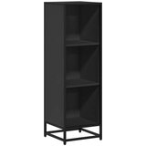 vidaXL Knjižna omara črna 33,5x33x107,5 cm iverna plošča | Shoptok.si