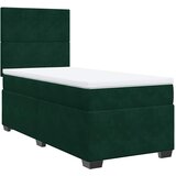 Box spring krevet s madracem tamnozeleni 90x190 cm baršunasti | shoptok.hr