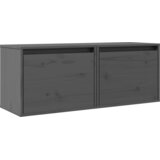  Zidni ormarići 2 kom sivi 45 x 30 x 35 cm od masivne borovine | Eponuda.ba