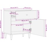 vidaXL Noćni ormarići Smeđa Cjevčice i čvrsto drvo manga | shoptok.hr