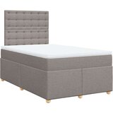 vidaXL Box spring postelja z vzmetnico taupe 120x190 cm blago, (21310618) | Shoptok.si