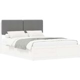  Krevetni okvir s tapiciranim uzglavljem Svijetlo siva | shoptok.hr