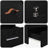  Krevet s ladicama Crni hrast 140 x 200 cm Konstruirano drvo | shoptok.hr