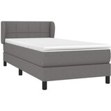  Krevet s oprugama i madracem tamnosivi 90 x 190 cm od tkanine | shoptok.hr