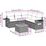 vidaXL 6-dijelni set vrtnih sofa s jastucima bež od poliratana | shoptok.hr