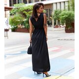 UR/CEO Black maxi dress with ruching Petrona | shoptok.hr