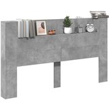 Ormarić za uzglavlje LED svjetlima boja betona 180x16 5x103 5cm | shoptok.hr
