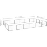  Kavez za pse srebrni 24 m² čelični | shoptok.hr