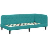  Kutni okvir kreveta Tirkizna 90 x 190 cm Baršun | shoptok.hr