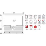 Male kuće Drvena kuća MODERNI HUVIMAJA KESÄKEITTIÖ 470 × 254 cm sa šindrom | shoptok.hr