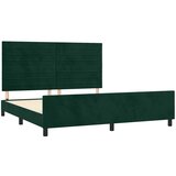  Okvir za krevet bez madraca tamnozeleni 160x200 cm baršunasti | shoptok.hr