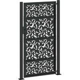  Vrtna vrata crna 100x175 cm dizajn s čeličnim krilom | shoptok.hr