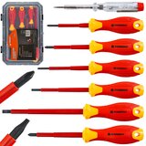 Powermat IZOLIRANI SET ODVIJAČA ZA ELEKTRIČARE 1000V, 7-DIJELNI (KUTIJICA) PM-ZW-7ZI | shoptok.hr
