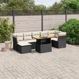vidaXL 8-dijelni set vrtnih sofa od poliratana s jastucima crni | shoptok.hr