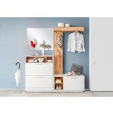 XORA PREDSOBA bela, barve hrasta | Shoptok.si