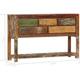  Komoda od masivnog obnovljenog drva 120 x 30 x 75 cm | shoptok.hr