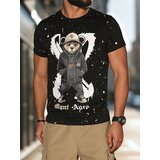 DStreet T-shirt męski z nadrukiem czarny | shoptok.hr