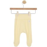 Just kiddin baby dječje duge hlače s stopalima ribbed beige Cijene