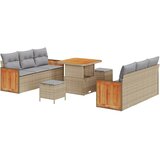  9-dijelni set vrtne sofe s jastučićima bež poli ratan akacija 2-sjedna vrtna sofa s jastučićima bež poli ratan 3-dijelni set z | shoptok.hr
