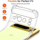 Techsuit Shockproof Clear Silicone prozirna maskica otporna na udarce za Google Pixel 9 Pro | shoptok.hr