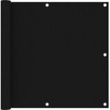 Balkonski zastor crni 90 x 500 cm od tkanine Oxford | Eponuda.com